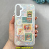 قاب گوشی Galaxy A15 سامسونگ ماربل هولوگرامی سخت HARD فانتزی دکمه کرومی طرح کارتونی کد 100123