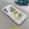 قاب گوشی Galaxy A25 سامسونگ ماربل هولوگرامی سخت HARD فانتزی دکمه کرومی طرح کارتونی کد 100132