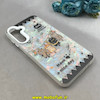 قاب گوشی Galaxy A25 سامسونگ ماربل هولوگرامی سخت HARD فانتزی دکمه کرومی طرح گربه کد 100135