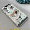قاب گوشی Galaxy A56 سامسونگ ماربل هولوگرامی سخت HARD فانتزی دکمه کرومی طرح گربه کد 100154