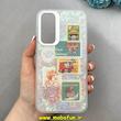 قاب گوشی Galaxy S23 FE سامسونگ ماربل هولوگرامی سخت HARD فانتزی دکمه کرومی طرح کارتونی کد 100157