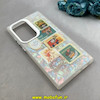 قاب گوشی Galaxy S24 Ultra سامسونگ ماربل هولوگرامی سخت HARD فانتزی دکمه کرومی طرح کارتونی کد 100161