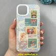 قاب گوشی iPhone 13 / iPhone 14 آیفون ماربل هولوگرامی سخت HARD فانتزی دکمه کرومی طرح کارتونی کد 100168