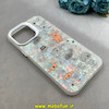 قاب گوشی iPhone 14 Pro Max آیفون ماربل هولوگرامی سخت HARD فانتزی دکمه کرومی طرح سگ کیوت کد 100174