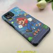 قاب گوشی Galaxy A12 / M12 سامسونگ کبریتی چرمی محافظ لنزدار کپسولی طرح سوپر ماریو قارچ خور کد 100473