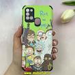 قاب گوشی Galaxy A21S سامسونگ کبریتی چرمی محافظ لنزدار کپسولی طرح Rick & Morty کد 100481