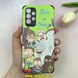 قاب گوشی Galaxy A32 4G سامسونگ کبریتی چرمی محافظ لنزدار کپسولی طرح Rick & Morty کد 100493