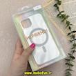 قاب گوشی iPhone 13 / iPhone 14 آیفون سخت Hard لیزری Hi Friend مگ سیف دار دکمه کرومی کد 93133