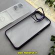 قاب گوشی iPhone 13 / iPhone 14 آیفون اورجینال OKSHI متال کیس Metal اورجینال CASE PRO طرح پشت طلق شفاف دور سیلیکونی استندشو فلزی محافظ لنزدار رینگی بنفش کد 93140