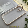 قاب گوشی iPhone 13 / iPhone 14 آیفون اورجینال OKSHI متال کیس Metal اورجینال CASE PRO طرح پشت طلق شفاف دور سیلیکونی استندشو فلزی محافظ لنزدار رینگی صورتی روشن کد 93141