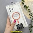 قاب گوشی iPhone 13 Pro Max آیفون اورجینال Classic Fit مگ سیف دار طلقی شیشه ای شفاف دکمه کرومی نارنجی کد 93143
