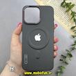 قاب گوشی iPhone 15 Pro Max آیفون چرمی اورجینال Air Case Magsafe مشکی کد 93178