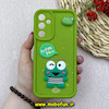 قاب گوشی Galaxy A25 سامسونگ سیلیکونی Solid عروسکی برجسته محافظ لنزدار طرح غورباقه کیوت سبز کد 93188