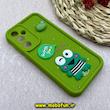 قاب گوشی Galaxy A35 سامسونگ سیلیکونی Solid عروسکی برجسته محافظ لنزدار طرح غورباقه کیوت سبز کد 93190