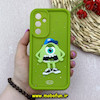 قاب گوشی Galaxy A54 سامسونگ سیلیکونی Solid عروسکی برجسته محافظ لنزدار طرح هیولاها کیوت سبز کد 93193