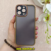 قاب گوشی iPhone 16 Pro Max آیفون اورجینال Q SERIES ضد ضربه مات Zoom Lens دودی دیزرت کد 93216