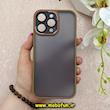 قاب گوشی iPhone 16 Pro Max آیفون اورجینال Q SERIES ضد ضربه مات Zoom Lens دودی دیزرت کد 93216