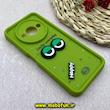 قاب گوشی Redmi A3 / Redmi A3X شیائومی سیلیکونی Solid عروسکی برجسته محافظ لنزدار Happy کیوت سبز کد 93249