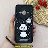 قاب گوشی Redmi A3 / Redmi A3X شیائومی سیلیکونی Solid عروسکی برجسته محافظ لنزدار پاندا PANDA مشکی کد 93251