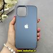 قاب گوشی iPhone 12 Pro Max آیفون مدل PVD اورجینال کرومی ضد خش پشت گلس شیشه ای Classic Fit گرافیت کد 93284