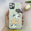 قاب گوشی iPhone 11 Pro Max آیفون کبریتی چرمی محافظ لنزدار کپسولی طرح گربه کد 100538