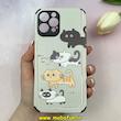 قاب گوشی iPhone 12 Pro Max آیفون کبریتی چرمی محافظ لنزدار کپسولی طرح گربه کد 100539