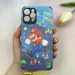 قاب گوشی iPhone 12 Pro Max آیفون کبریتی چرمی محافظ لنزدار کپسولی طرح سوپر ماریو قارچ خور کد 100540