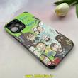 قاب گوشی iPhone 13 Pro Max آیفون کبریتی چرمی محافظ لنزدار کپسولی طرح Rick & Morty کد 100545