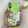 قاب گوشی iPhone X / iPhone XS آیفون کبریتی چرمی محافظ لنزدار کپسولی طرح Rick & Morty کد 100559