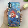 قاب گوشی iPhone X / iPhone XS آیفون کبریتی چرمی محافظ لنزدار کپسولی طرح سوپر ماریو قارچ خور کد 100560