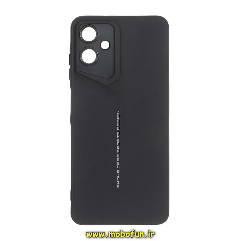 قاب گوشی Galaxy A06 سامسونگ Porsche Design سیلیکونی ژله ای محافظ لنز دار مشکی کد 93317