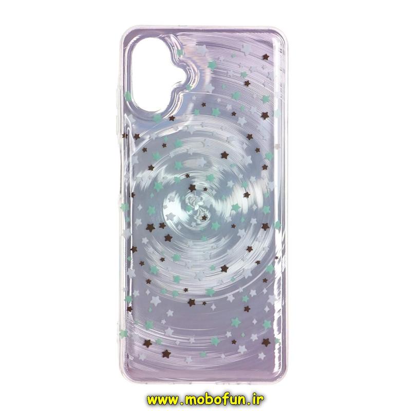 قاب گوشی Galaxy A06 سامسونگ فانتزی سخت Hard لیزری ستاره ای طرح لاکچری کد 93337