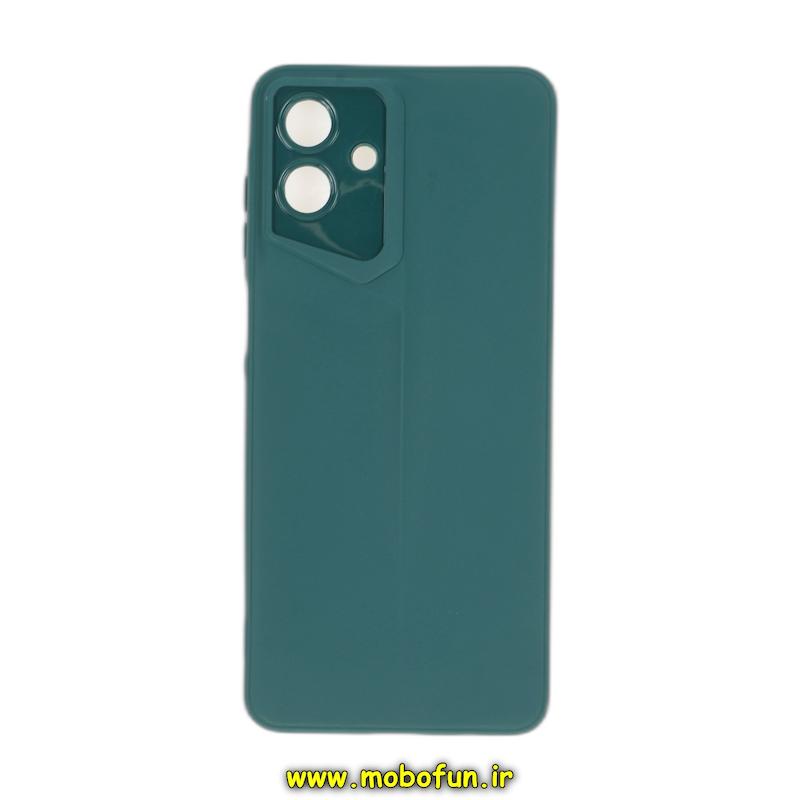 قاب گوشی Galaxy A07 سامسونگ Porsche Design سیلیکونی ژله ای محافظ لنز دار سبز تیره کد 93383
