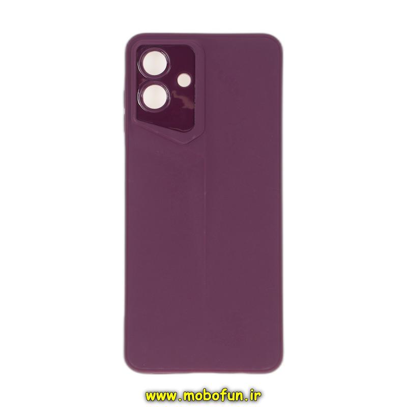 قاب گوشی Galaxy A07 سامسونگ Porsche Design سیلیکونی ژله ای محافظ لنز دار بنفش کد 93384
