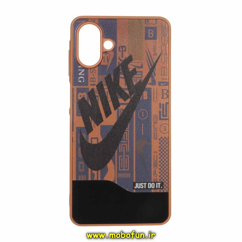 قاب گوشی Galaxy A07 سامسونگ طرح برند سخت HARD دوتکه قهوه ای کد 93414