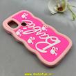 قاب گوشی Galaxy A21S سامسونگ سیلیکونی سولید SOLID منحنی سه بعدی برجسته عروسکی محافظ لنز دار طرح Barbie صورتی کد 100736