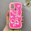 قاب گوشی Galaxy A21S سامسونگ سیلیکونی سولید SOLID منحنی سه بعدی برجسته عروسکی محافظ لنز دار طرح Barbie صورتی کد 100736