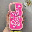 قاب گوشی Galaxy A26 سامسونگ سیلیکونی سولید SOLID منحنی سه بعدی برجسته عروسکی محافظ لنز دار طرح Barbie صورتی کد 100744