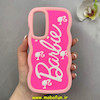 قاب گوشی Galaxy A35 سامسونگ سیلیکونی سولید SOLID منحنی سه بعدی برجسته عروسکی محافظ لنز دار طرح Barbie صورتی کد 100749