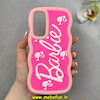 قاب گوشی Galaxy A55 سامسونگ سیلیکونی سولید SOLID منحنی سه بعدی برجسته عروسکی محافظ لنز دار طرح Barbie صورتی کد 100763