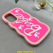 قاب گوشی Galaxy A56 سامسونگ سیلیکونی سولید SOLID منحنی سه بعدی برجسته عروسکی محافظ لنز دار طرح Barbie صورتی کد 100768
