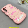 قاب گوشی Galaxy S21 FE سامسونگ سیلیکونی سولید SOLID منحنی سه بعدی برجسته عروسکی محافظ لنز دار طرح Piggy صورتی کد 100770