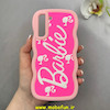 قاب گوشی Galaxy S21 FE سامسونگ سیلیکونی سولید SOLID منحنی سه بعدی برجسته عروسکی محافظ لنز دار طرح Barbie صورتی کد 100771