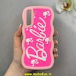 قاب گوشی Galaxy S21 FE سامسونگ سیلیکونی سولید SOLID منحنی سه بعدی برجسته عروسکی محافظ لنز دار طرح Barbie صورتی کد 100771