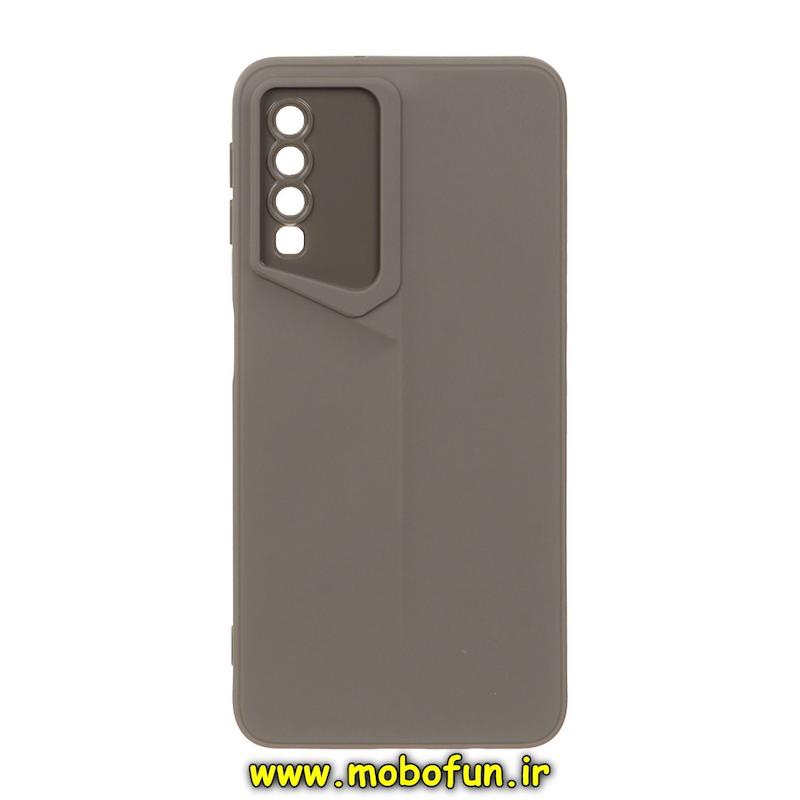 قاب گوشی Galaxy A7 2018 / A750 سامسونگ Porsche Design سیلیکونی ژله ای محافظ لنز دار خاکستری کد 93454