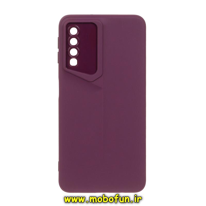 قاب گوشی Galaxy A7 2018 / A750 سامسونگ Porsche Design سیلیکونی ژله ای محافظ لنز دار بنفش کد 93455