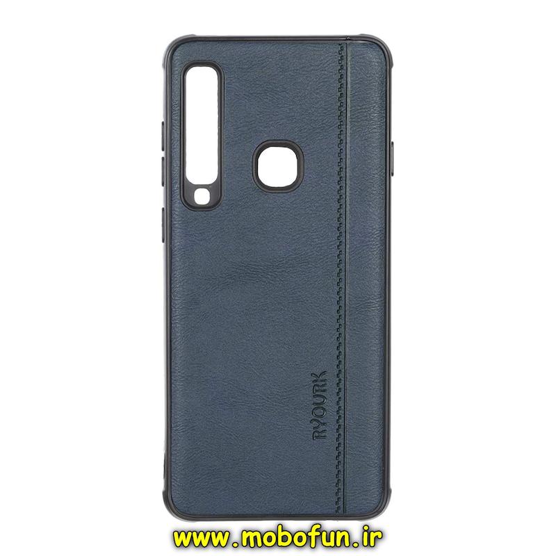 قاب گوشی Galaxy A9 2018 سامسونگ طرح ژله ای چرمی ساده Ryourk محافظ لنزدار سرمه ای کد 93460