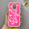 قاب گوشی Redmi Note 9S / Redmi Note 9 Pro شیائومی سیلیکونی سولید SOLID منحنی سه بعدی برجسته عروسکی محافظ لنز دار طرح Barbie صورتی کد 100788