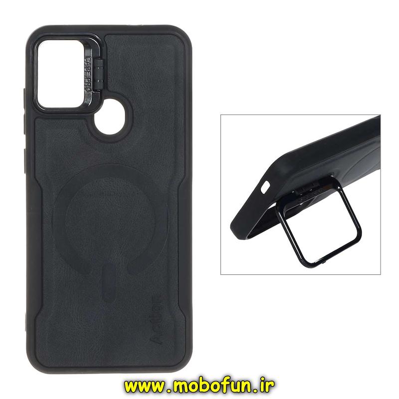 قاب گوشی Galaxy A11 / M11 سامسونگ سیلیکونی نیوزون جیر استندشو Action لاکچری مشکی کد 93467