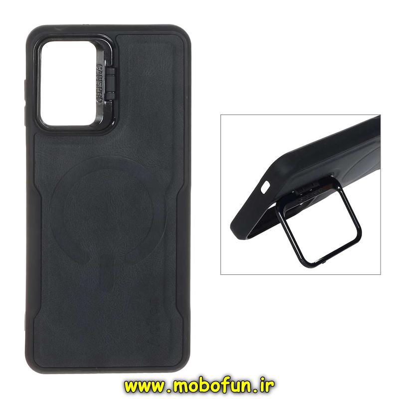 قاب گوشی Galaxy A12 / M12 سامسونگ سیلیکونی نیوزون جیر استندشو Action لاکچری مشکی کد 113281